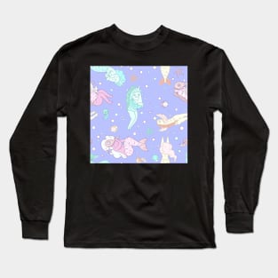 Mermaid or reverse mermaid? (violet version) Long Sleeve T-Shirt